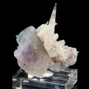 Calcite on Fluorite with Chalcopyrite