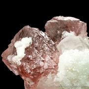 Pink Fluorite with Calcite, Clinochlore and Prehnite