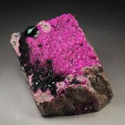 DOLOMITE var. COBALTOAN DOLOMITE, crystallized MALACHITE