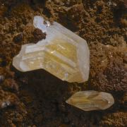 Cerussite (unusual color) with Duftite and Dolomite