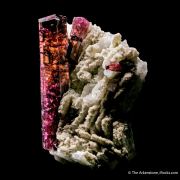 Tourmaline on Albite