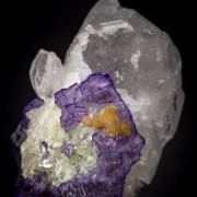 Fluorite on Quartz with Scheelite