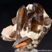 Smokey Quartz on Feldspar