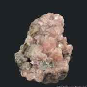 Pink Fluorapophyllite-(K) on Calcite