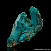 Chrysocolla coating Quartz