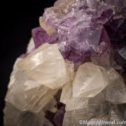 Calcite on Amethyst