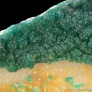 Cuprian Adamite on Quartz