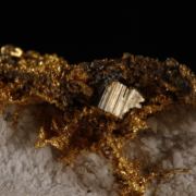 Gold with Bournonite on Quartz