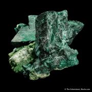 Malachite ps. after Azurite on Mottramite