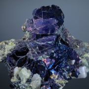 Covellite with Pyrite and Quartz