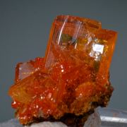 Wulfenite on Mimetite