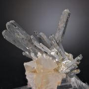 Stibnite on (and in)  Fluorite Cubes