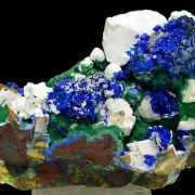 Magnesite, azurite, malachite, dolomite