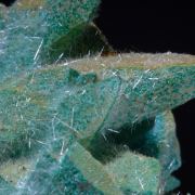 Kobyashevite with Selenite on Calcite