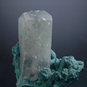 Barite on Malachite