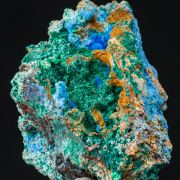 Cyanotrichite with Brochantite