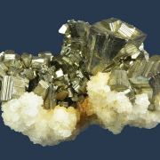 Pyrite with Calcite