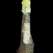 Opal var. hyalite, smoky quartz
