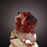 Spessartine on Quartz