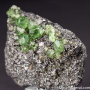 Tsavorite on Graphite
