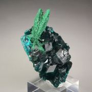 DIOPTASE, MALACHITE pseudomorph
