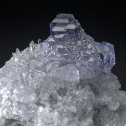 Fluorite - stepped cubo-octahedral on Quartz