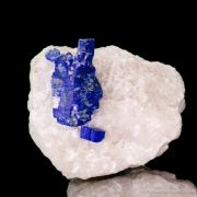 Lazurite (Lapis) ps. Phlogopite on Calcite