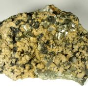 Rhodochrosite with Pyrite and Quartz