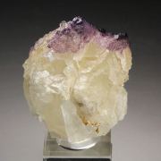 new find - FLUORITE incrustations on skeletal CALCITE, GYPSUM