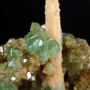 Grossular Var Tsavorite with Quartz and  Diopside