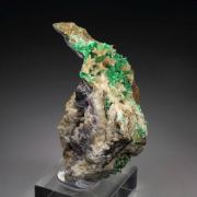 ANNABERGITE, FLUORITE