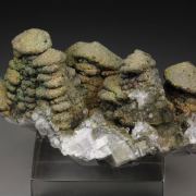 CALCITE - pagoda style, iridescent PYRITE