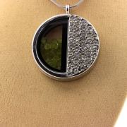 Raw Peridot necklace.