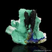 Volborthite and Azurite on Malachite