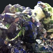 Azurite and Cerussite on Arsentsumebite