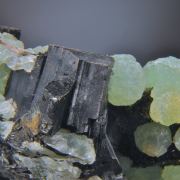 Babingtonite on Prehnite