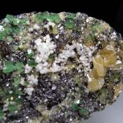 Tsavorite, Diopside on Graphite
