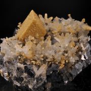 Siderite pseudo after Calcite with  Galena, Quartz