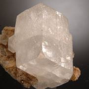 Calcite (frosted) on Quartz