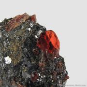 Rhodonite gem crystal in Galena