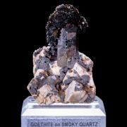 Goethite Spray on Smoky Quartz & Microcline