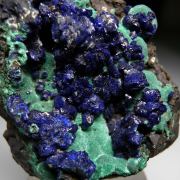 Azurite on Malachite