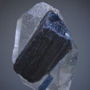 Elbaite on and in tabular Quartz