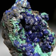Azurite on Malachite