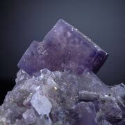 Fluorite with Chalcopyrite, Quartz