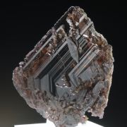 Axinite (Fe) etched gem crystal