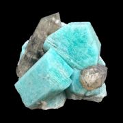 Amazonite, quartz var. smoky