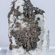 Silver with Acanthite and Calcite