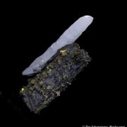 Boulangerite ps. Bournonite, with Chalcopyrite and Quartz