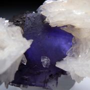 Barite, Galena on Fluorite